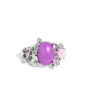 Elegant Purple and Pink Stone Ring